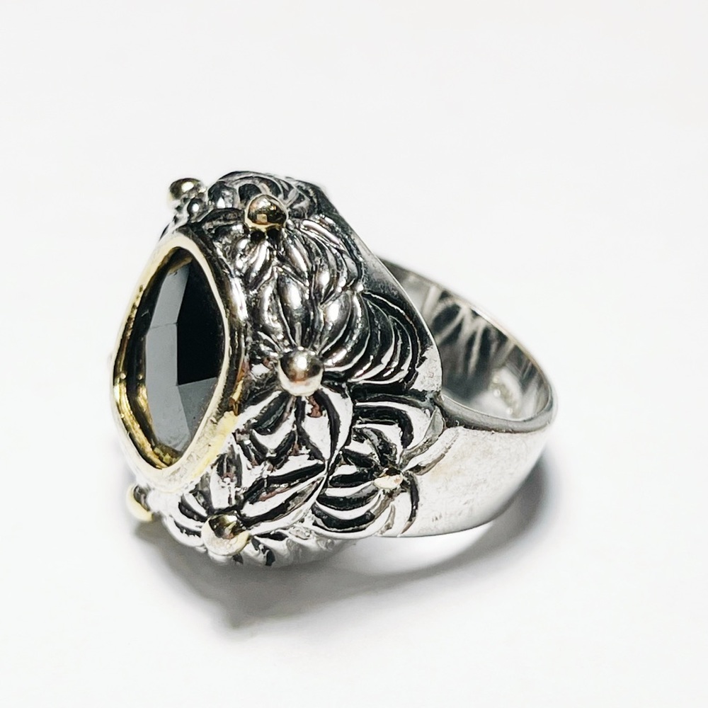 Sterling Silver Black Onyx Ring - Picture 2 of 3
